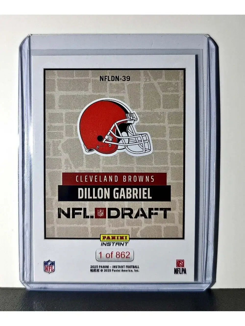 Dillon Gabriel Rookie 2025 NFL Draft #39 Football Card Cleveland Browns 1 of 862